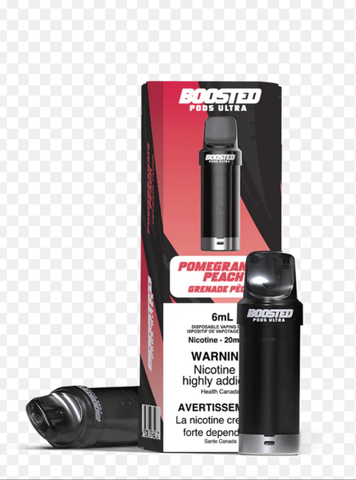 [O] Pomegranate Peach Boosted Pods Ultra 6k 20mg 6ml(Buy 2 pods, get 1 battery free)