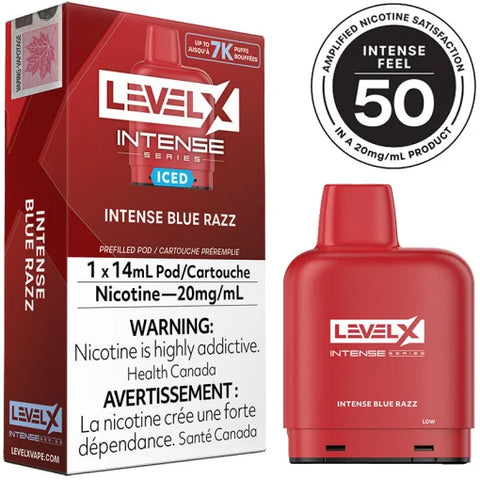 Blue Razz Intense feel 50 LevelX 7K Intense Series Iced(Without Battery)