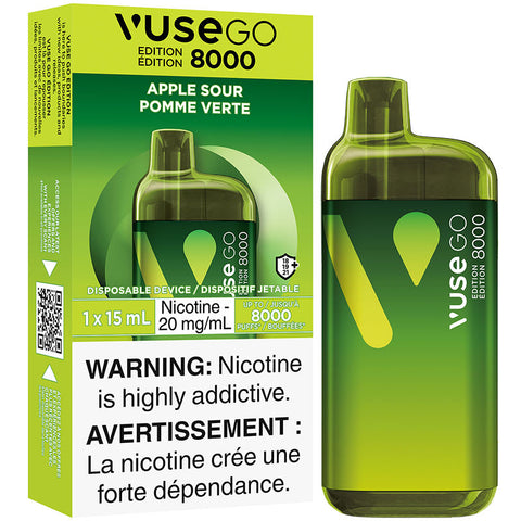 [s] Apple Sour VuseGO 8000 puff 20mg/ml Sale