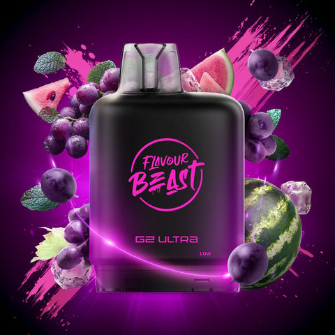 [S] Gleamin Grape Watermelon Mint Iced LevelX 50KO (Without Battery)