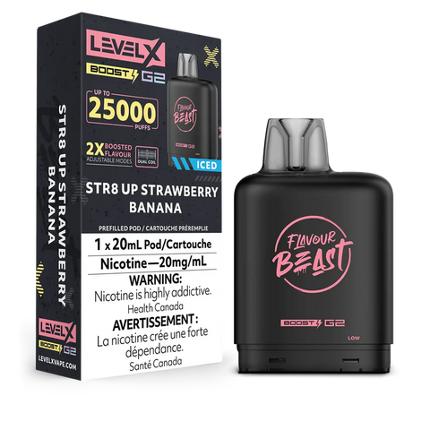 STR8 Up Strawberry Banana LevelX Boost G2 25K (Without Battery)