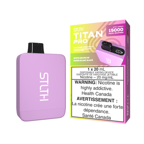 White Grape Ice STLTH Titan Pro 15k 20mg20ml