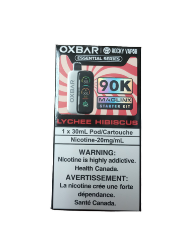 [O] Lychee hibiscus Oxbar Starter Kit 90k0 20mg 30mI