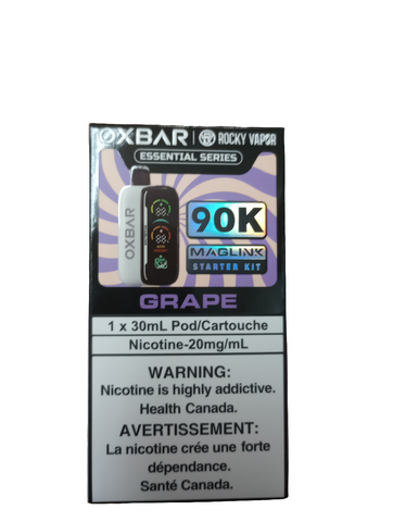 [O] Grape Oxbar Starter Kit 90k0 20mg 30mI