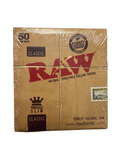 4185 RAW Classic Natural Unrefined Hemp Rolling papers KS Slim, Pack/32