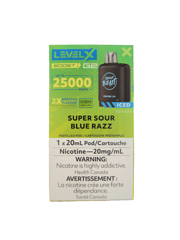 [O] Super sour Blue razz Iced LevelX 25KO (Without Battery)