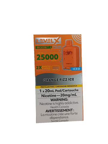 Orange fizz ice LevelX Drip’n BoostG2 25K (Without Battery)