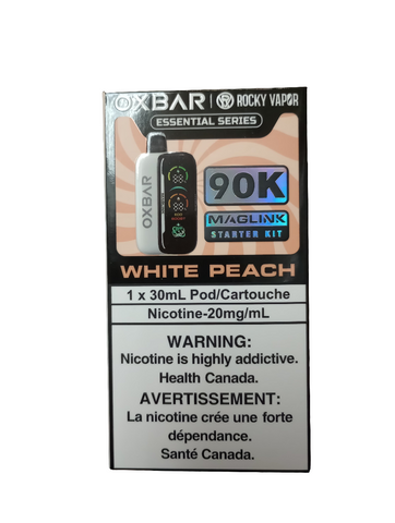 [O] white peach Oxbar Starter Kit 90k0 20mg 30mI