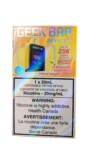 [O] Strawberry banana Ice GeekBar skyview 25kO 20mg 20mI sale 6