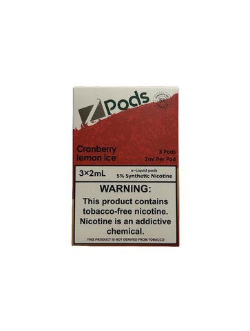 [O] Cranberry Lemon ice 3/PK Zpod 20mg
