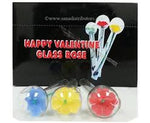 5865 624.5 6 inch x24 Happy Valentine Glass Rose Pipe