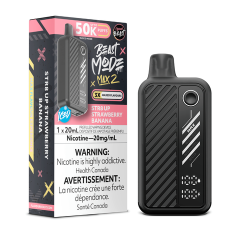 [S] STR8 UP Strawberry Banana iced flavour beast max2 50k 20mg 20ml