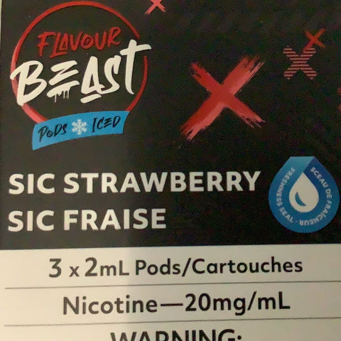 [s] SIC Strawberry FlavourBeast 3/pk 20mg