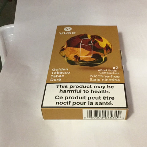 Golden Tobacco ccc Vuse nicotine free 2/PK ePod