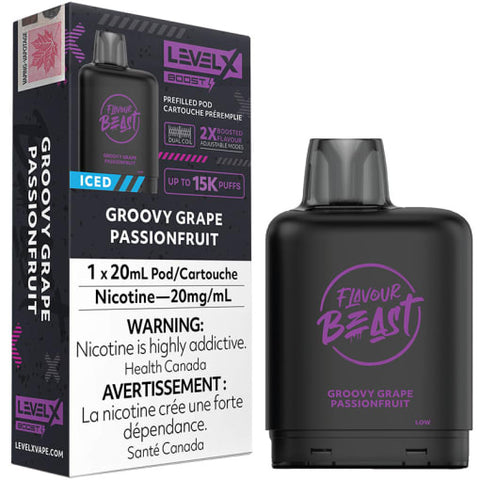 Groovy Grape Passionfruit Iced LevelX Boost 15K  (Without Battery)