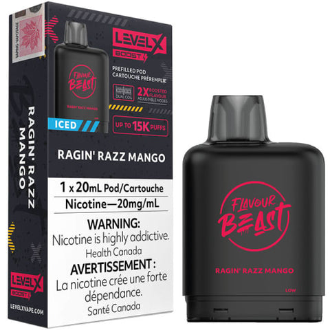 Ragin Razz Mango Iced LevelX Boost 15K  (Without Battery)