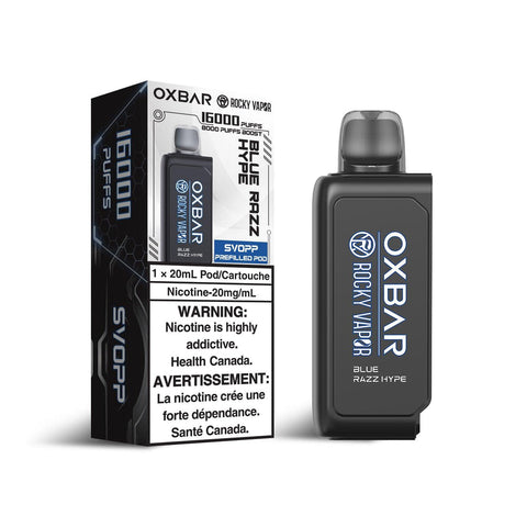 Blue Razz Hype OXBAR16K puffs [Prefilled Pods](without battery)