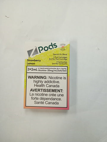 Strawberry Lemon Zpod 3/pk 20mg