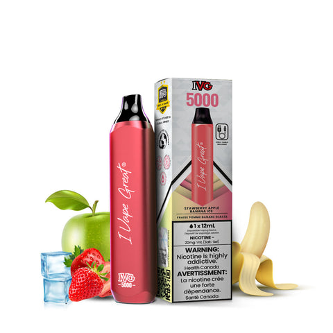 [s] Strawberry Apple Banana Ice IVG Bar Max 5000 20mg