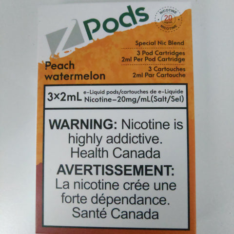 Peach watermelon Zpod 3/pk 20mg sale2