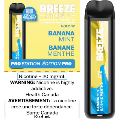 [s] Banana Mint Breeze Smoke 2000puffs 20mg 6ml sale