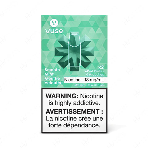 [s] Smooth Mint menthe veloutee Vuse ePod x2 18mg