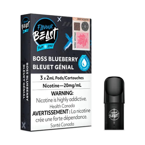 [S] Boss Blueberry Iced 3/pk FlavourBeast 20mg