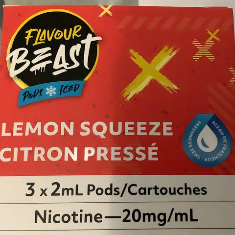 [S] Lemon Squeeze iced 3/pk by FlavourBeast 20mg Sale