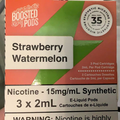 Strawberry watermelon 15mg 35bold by Boosted 3/pk