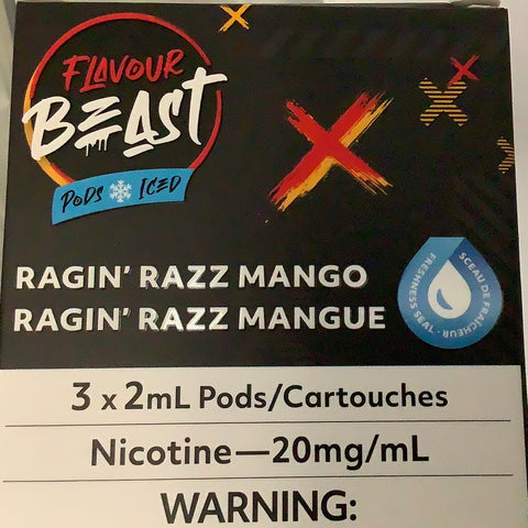 [S] Rag in’ Razz mango 3/pk by FlavourBeast 20mg Sale