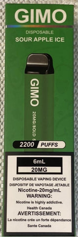 Sour apple Ice sale GIMO 2200 puffs 20/50mg