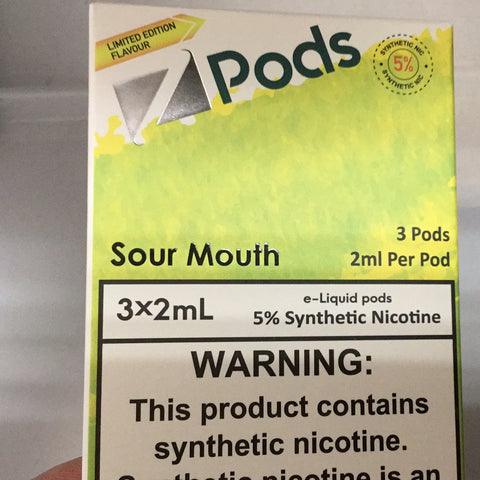Sour Mouth (Sour Candy) 3/PK Zpod