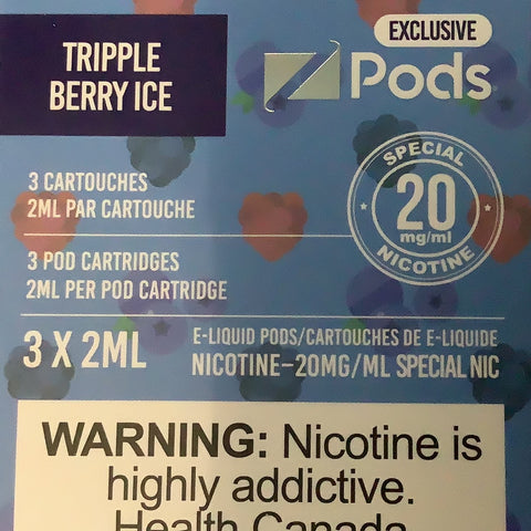 [s] triple berry ice by Zpod 3/pk 20mg