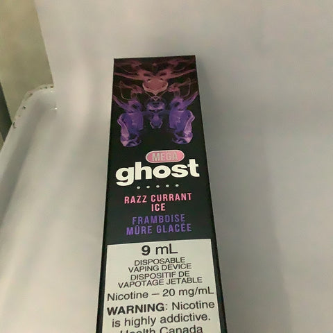 Razz Currant ice by ghost mega 20mg bold 50/9 ml
