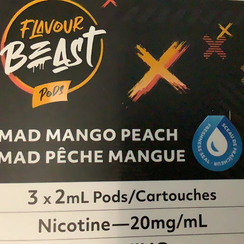 [s] Mad mango peach 3/pk by FlavourBeast 20mg