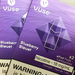 [s] Blueberry Vuse 18mg 2/PK ePod ccc