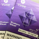 [s] Blueberry Vuse 18mg 2/PK ePod ccc