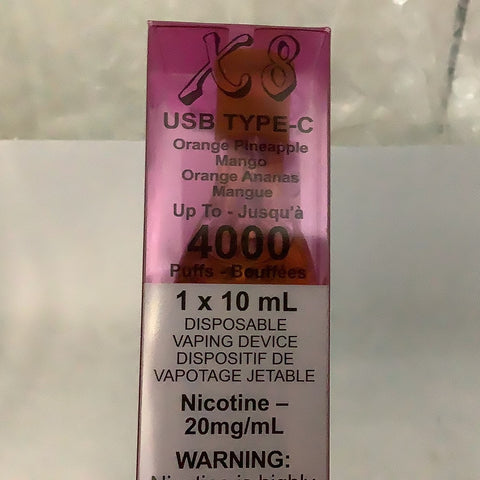 Orange pineapple mango 1x10ml by geek bar X8 4000 puffs 20mg/mL