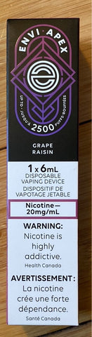 Grape raisin Envi Apex 2500puffs 20mg6ml