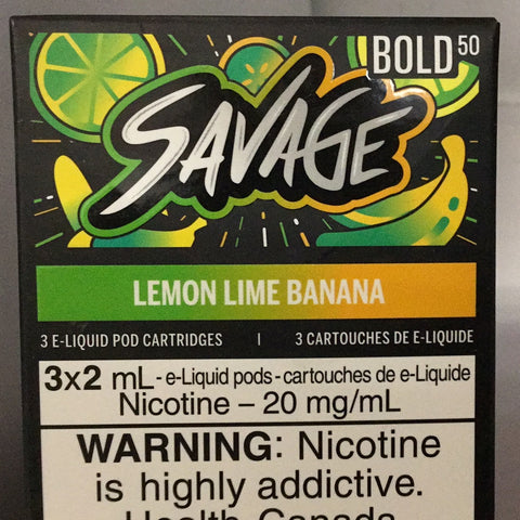 lemon lime banana 3/pk stlth  Savage bold50 20mg