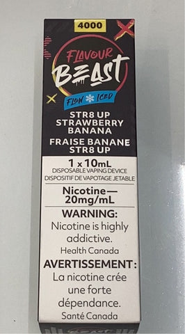 [s] Str8 Up Strawberry Banana FlavourBeast 1x10ml 4000 puffs 20mg/mL sale