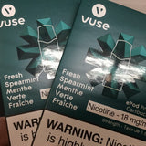 [s] Fresh spearmint Vuse 18mg 2/ ePod