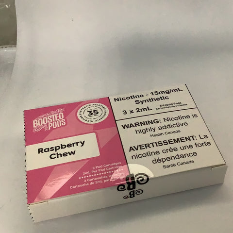 Raspberry chew15mg 35bold by Boosted 3/pk
